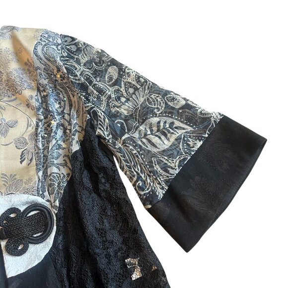 Violet Kay Silk Blend Kimono Blouse Sweater Top Jacket Size Small Women's - Picture 5 of 11